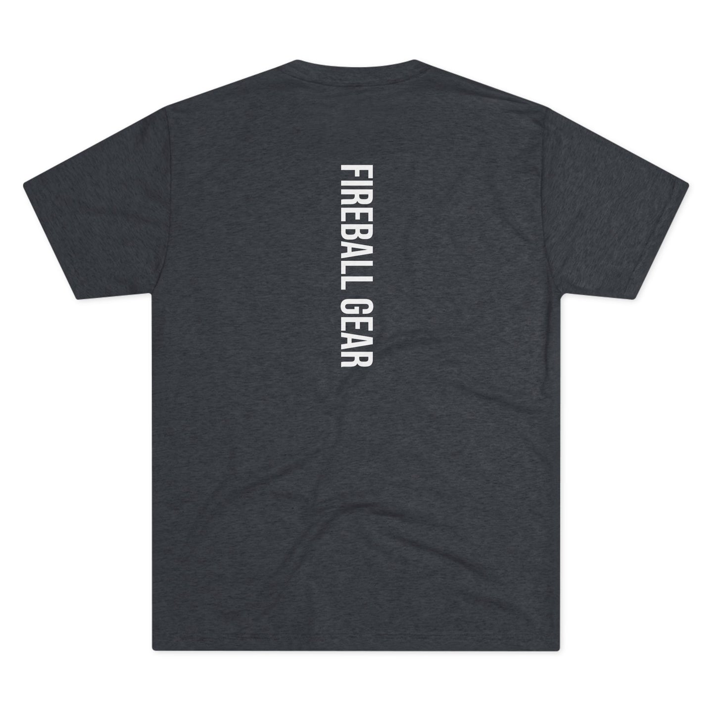 Fireball Gear - Flame & Gear Centered - White - Triblend T-shirt