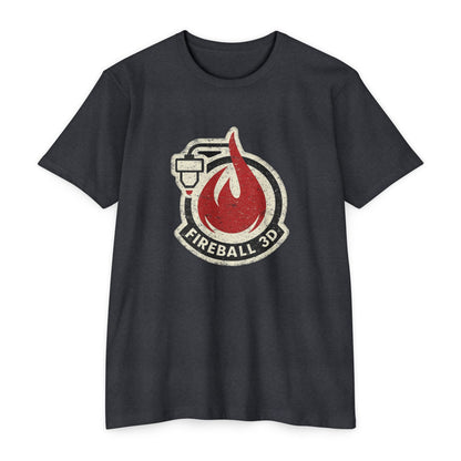 Camiseta Fireball 3D v4 desgastada