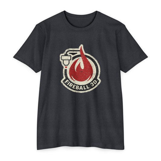 Camiseta Fireball 3D v4 desgastada