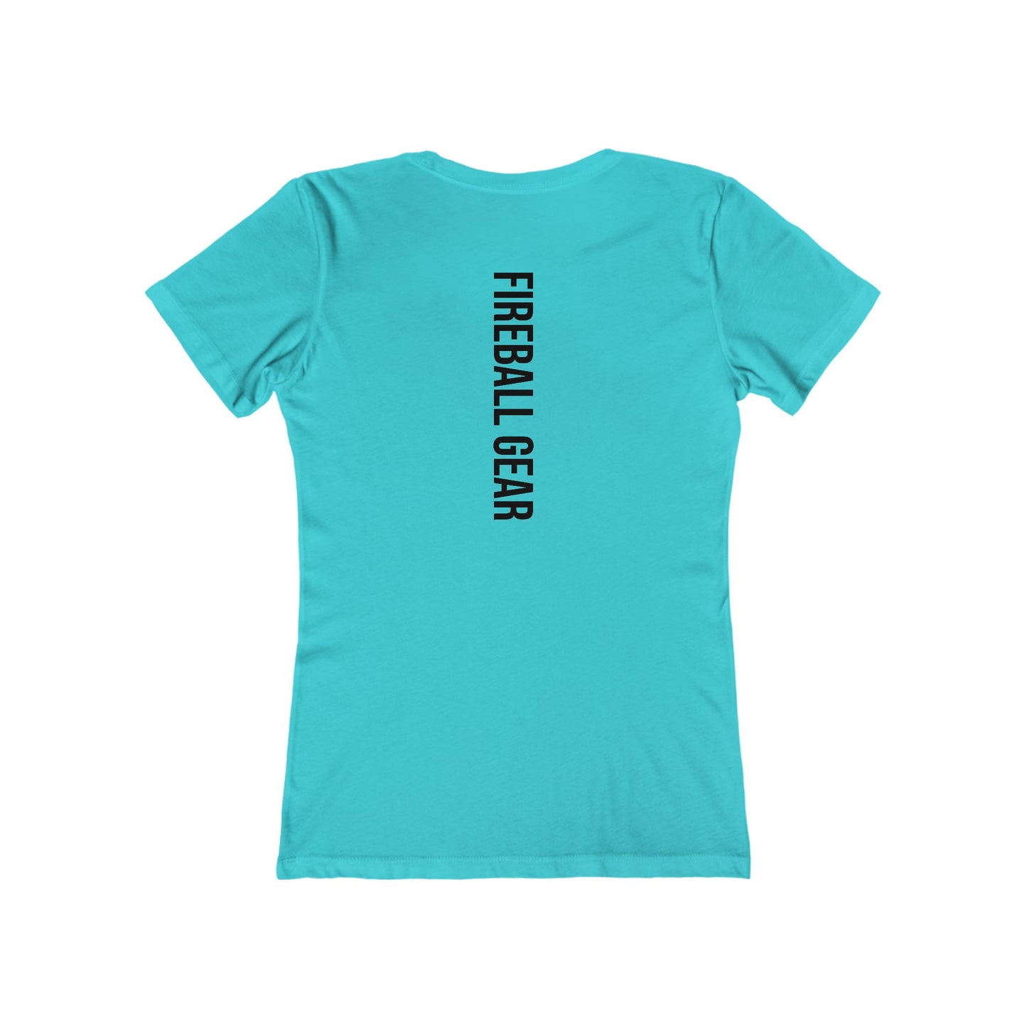Fireball Gear - Flame &amp; Gear - Camiseta ajustada para mujer - Negra