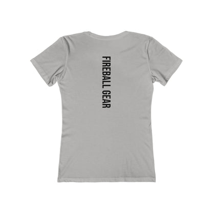 Fireball Gear - Flame &amp; Gear - Camiseta ajustada para mujer - Negra