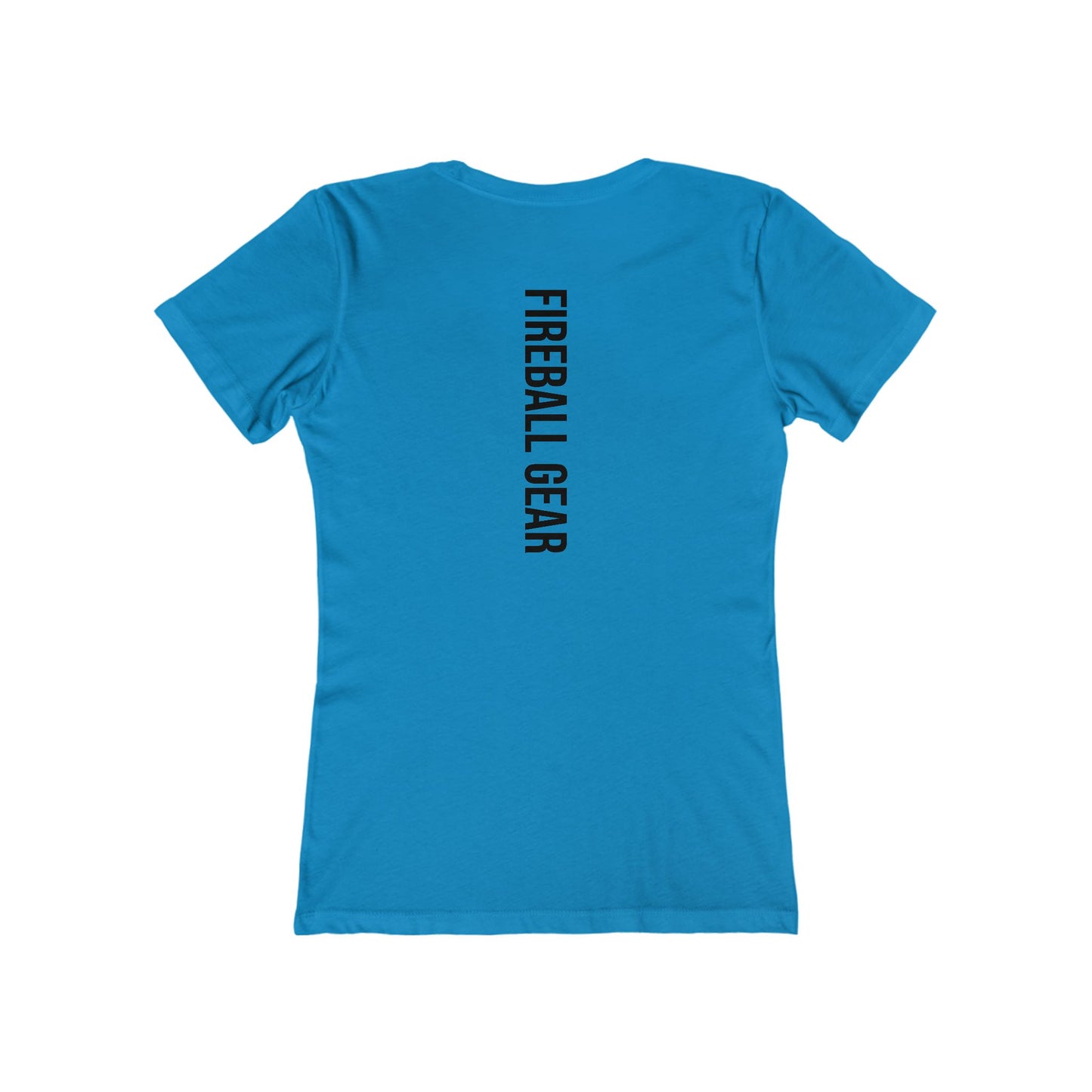 Fireball Gear - Flame &amp; Gear - Camiseta ajustada para mujer - Negra