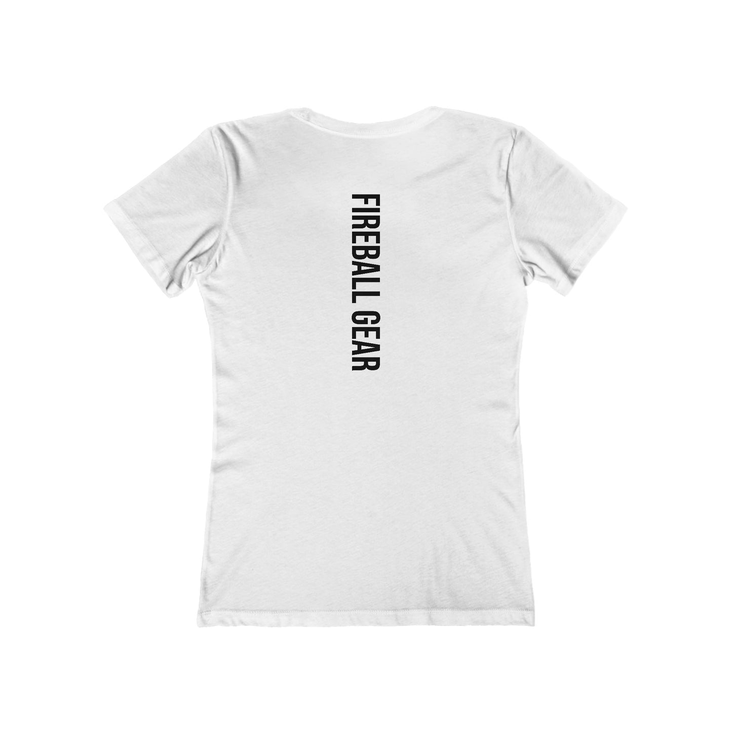 Fireball Gear - Flame &amp; Gear - Camiseta ajustada para mujer - Negra