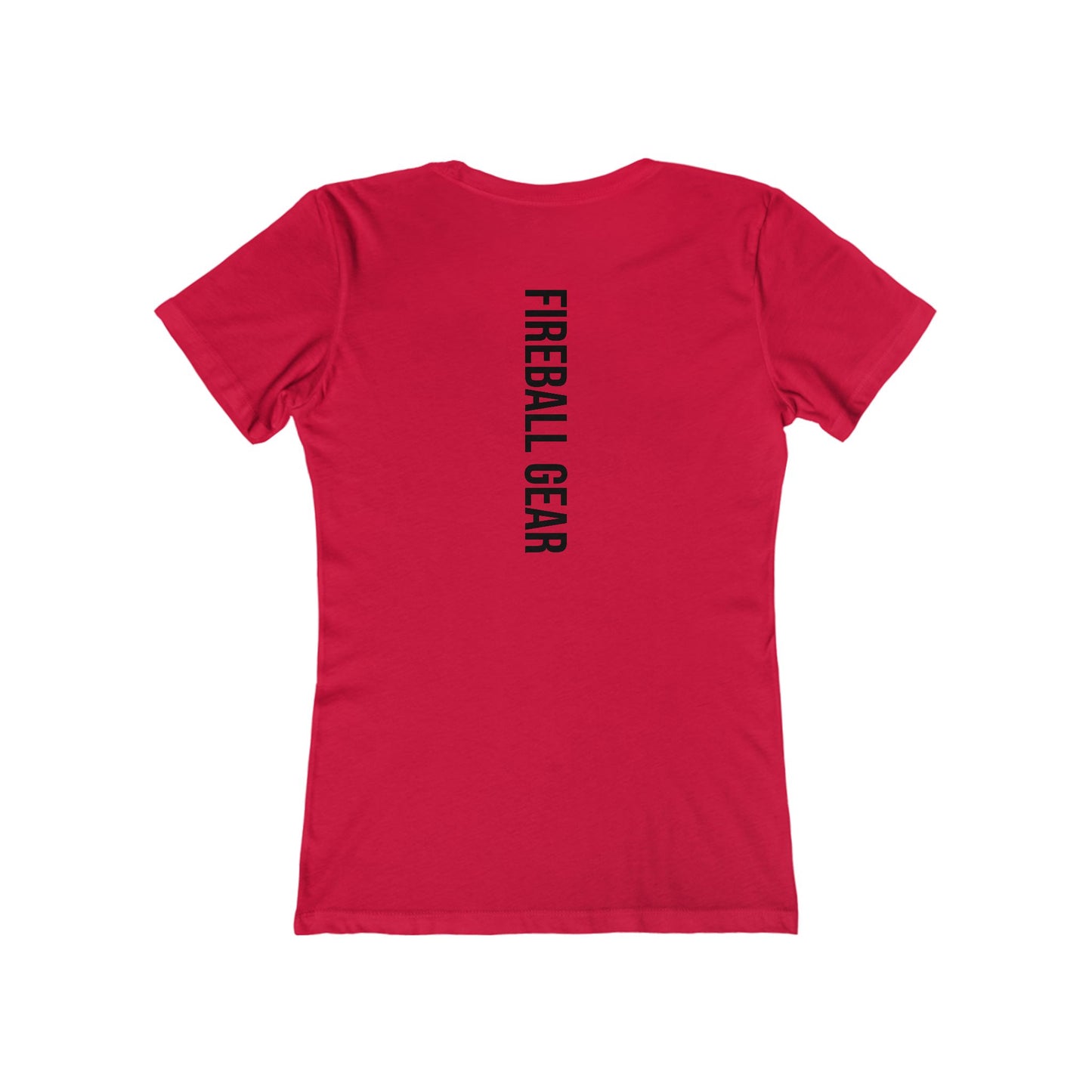Fireball Gear - Flame &amp; Gear - Camiseta ajustada para mujer - Negra