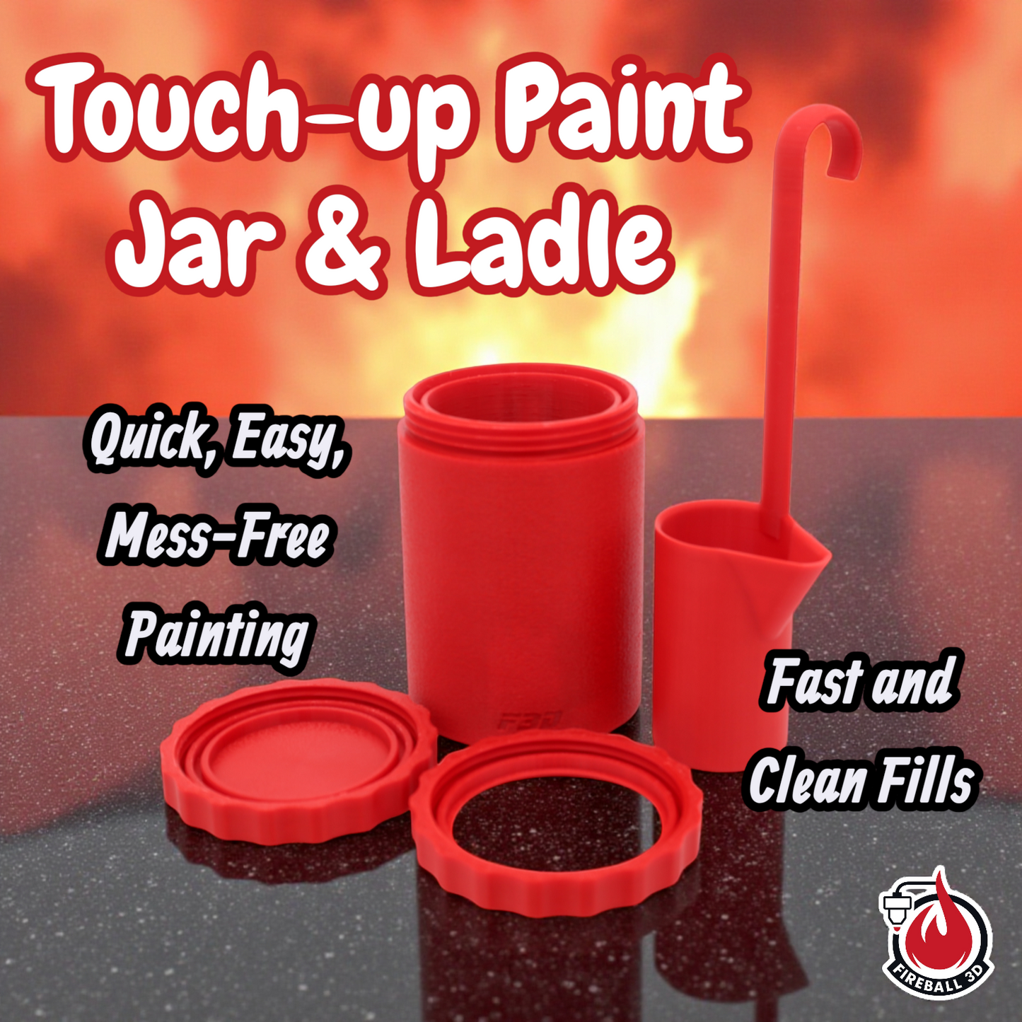 Touch-Up Paint Jar & Ladle Combo